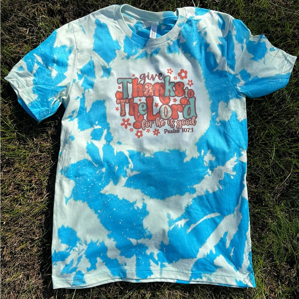Custom Bleached Thanksgiving Tee
